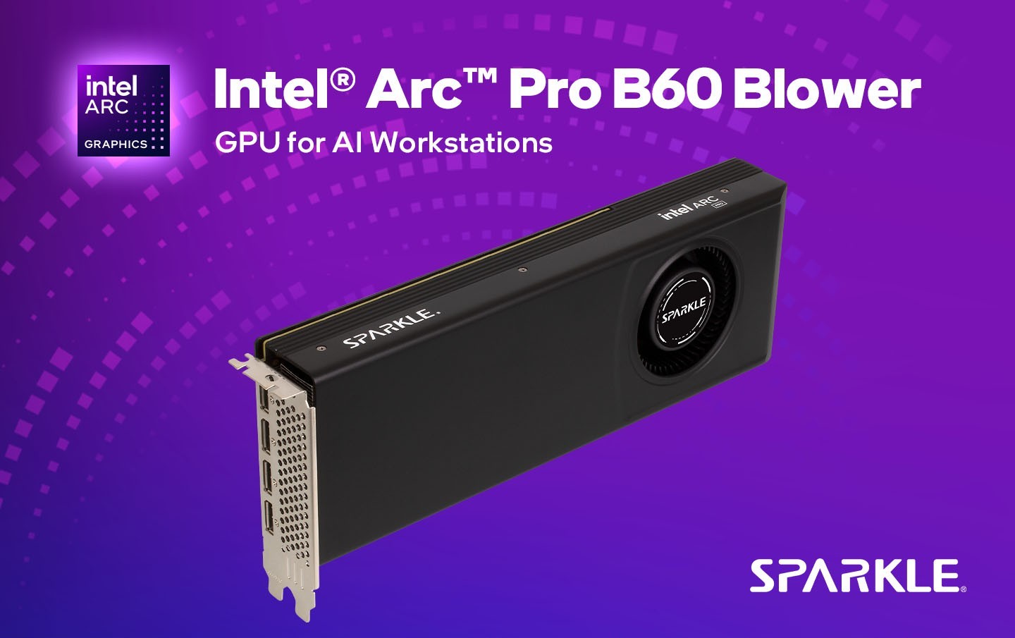 Intel® Arc™ Pro B60搭載グラフィックカード、Blowerモデル、Passive